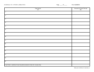 Document preview: Form SBM-LM-2 Schedule 10 Other Liabilities - Missouri