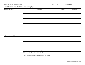 Document preview: Form SBM-LM-2 Schedule 14 Other Receipts - Missouri