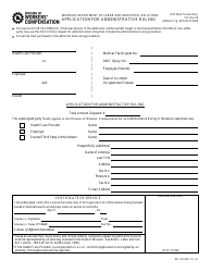 Document preview: Form WC-214 Application for Administrative Ruling - Missouri