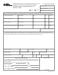 Document preview: Form WC-198 Answer to Application for Payment of Additional Reimbursement of Medical Fees - Missouri