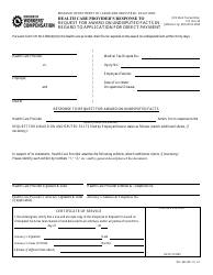 Document preview: Form WC-202 Health Care Provider's Response to Request for Award on Undisputed Facts in Regard to Application for Direct Payment - Missouri