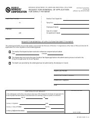 Document preview: Form WC-MD-10 Request for Dismissal of Application for Direct Payment - Missouri