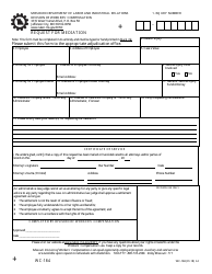 Document preview: Form WC-184 Request for Mediation - Missouri