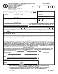 Document preview: Form WC-186 Request for Hearing - Final Award - Missouri