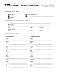 Document preview: Form WC-EDI-261 Sender's Trading Partner Profile - Missouri