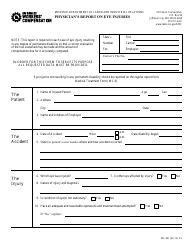 Document preview: Form WC-241 Physician's Report on Eye Injuries - Missouri