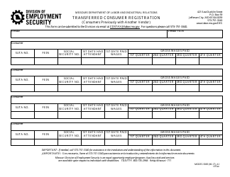 Document preview: Form MODES-5083 Transferred Consumer Registration - Missouri