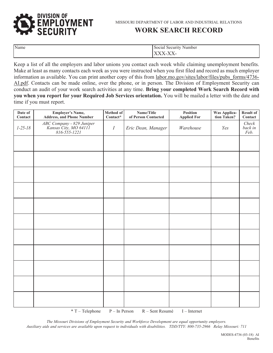 Form MODES-4736 - Fill Out, Sign Online and Download Fillable PDF ...