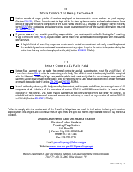 Form PW-5 Missouri Public Works Projects - Public Body Check-Off List - Missouri, Page 2