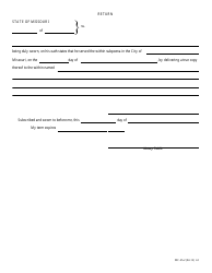 Form WC-25 Subpoena - Missouri, Page 2