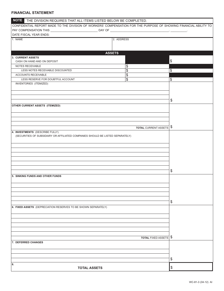 Form WC-81 Application for Authority to Self-insure - Missouri, Page 3