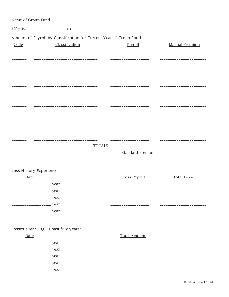 Form WC-81A Application for Group Self-insurance - Missouri, Page 3