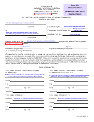 Instructions for Form 8-B Unemployment Compensation Notice of Appeal - Missouri