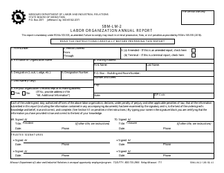 Document preview: Form SBM-LM-2 Labor Organization Annual Report - Missouri