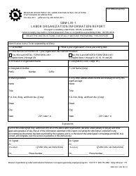 Form SBM-LM-1 &quot;Labor Organization Information Report&quot; - Missouri
