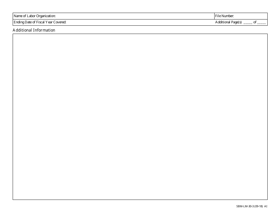 Form SBM-LM-30 Labor Organization Officer and Employee Report - Missouri, Page 3