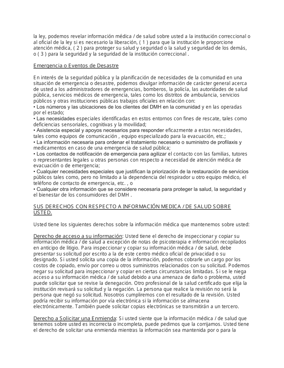 Aviso De Practicas De Privacidad Portada De Reconocimiento - Missouri (Spanish), Page 7