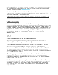 Aviso De Practicas De Privacidad Portada De Reconocimiento - Missouri (Spanish), Page 9
