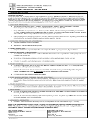 Document preview: Form MO780-1226 Asbestos Project Notification - Missouri