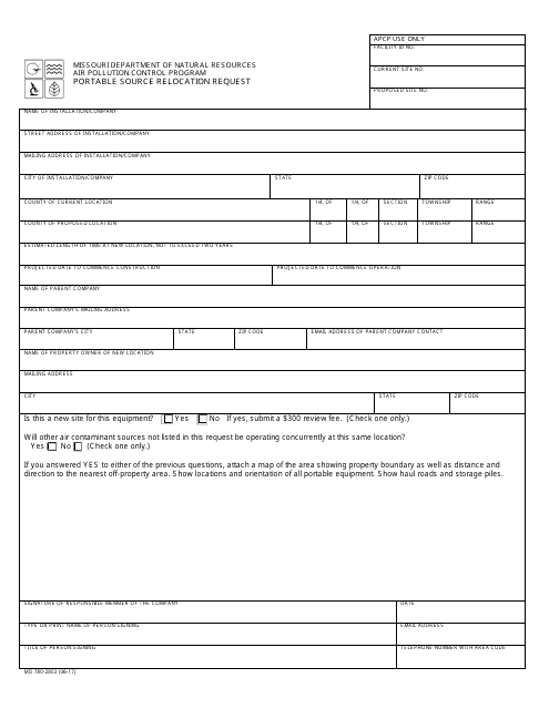 Form MO780-2803  Printable Pdf