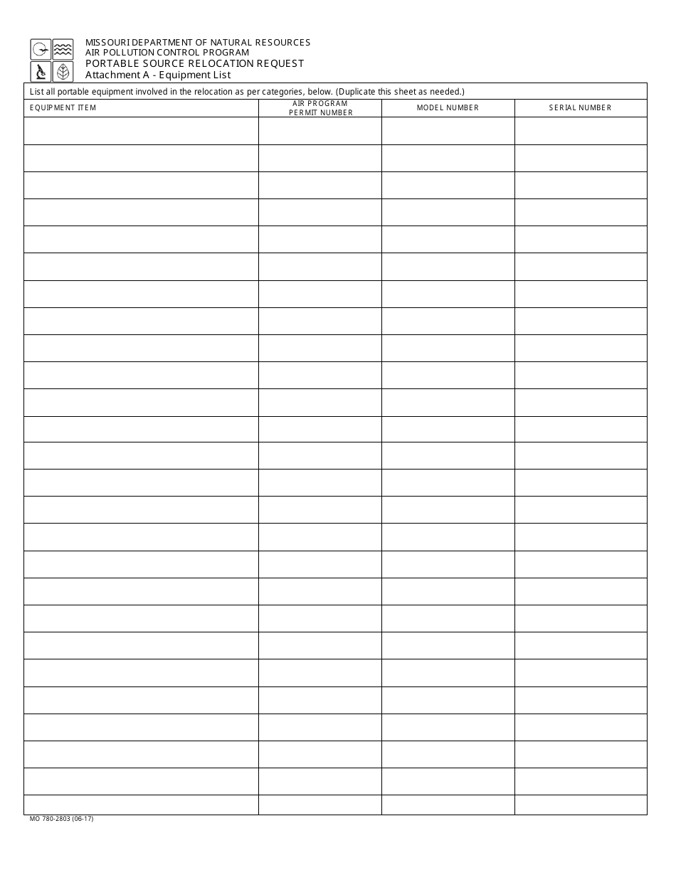 Form MO780-2803 Portable Source Relocation Request - Missouri, Page 3