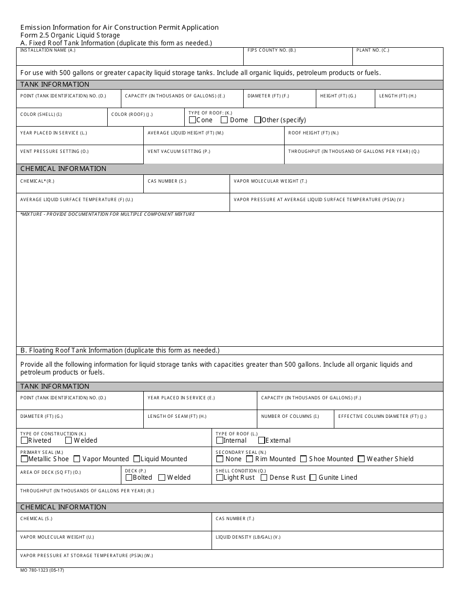Form MO780-1323 Application for Authority to Construct - Missouri, Page 10