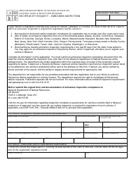Document preview: Form MO780-2192 Reciprocity Request - Emissions Inspection - Missouri