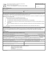 Document preview: Form MO780-2661 Fiscal Sustainability Certification Form - Water Protection Program - Missouri