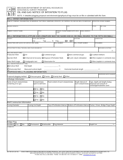 Form MO780-0214  Printable Pdf