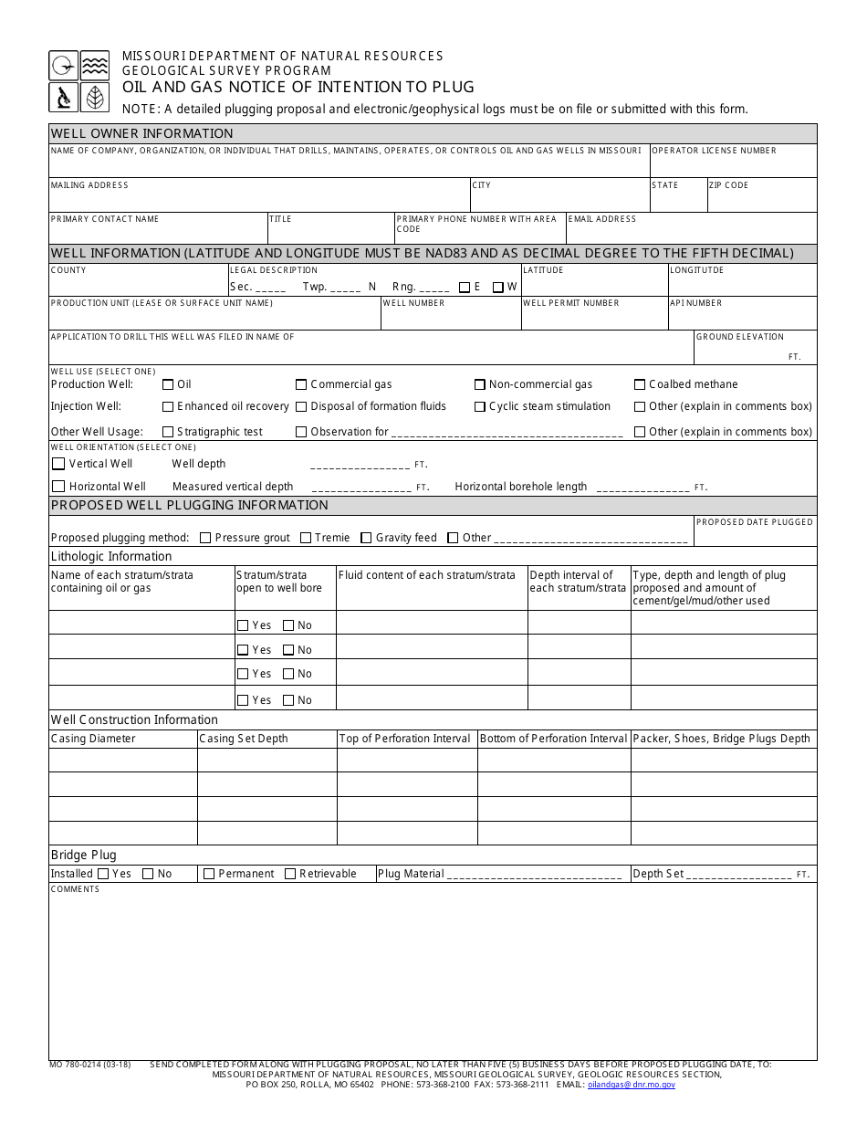 Form MO780-0214 - Fill Out, Sign Online And Download Fillable PDF ...