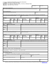 Form MO780-0219 Oil and Gas Monthly Well Status, Production and Disposal Report - Geological Survey Program - Missouri