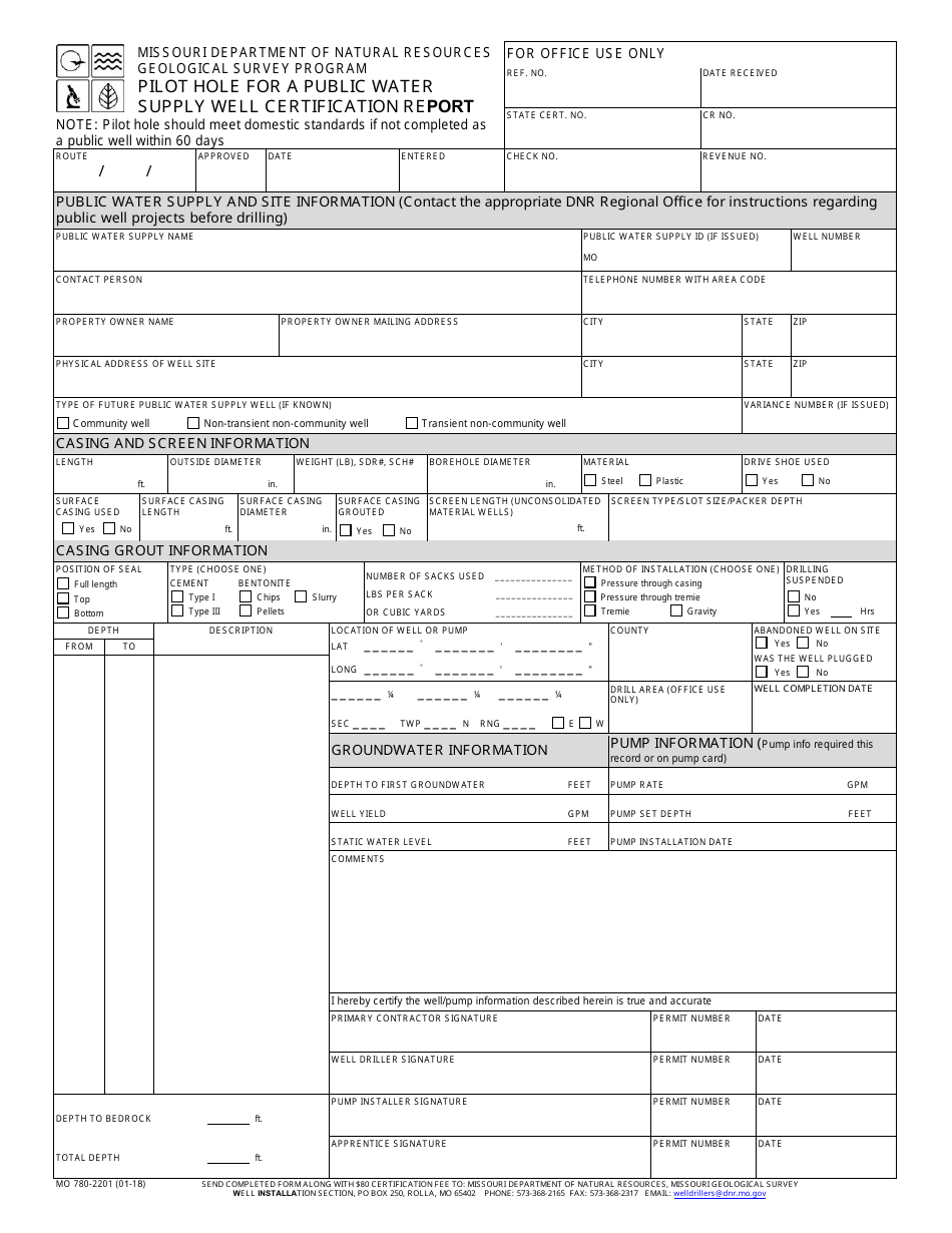 Form Mo780-2201 - Fill Out, Sign Online And Download Fillable Pdf 