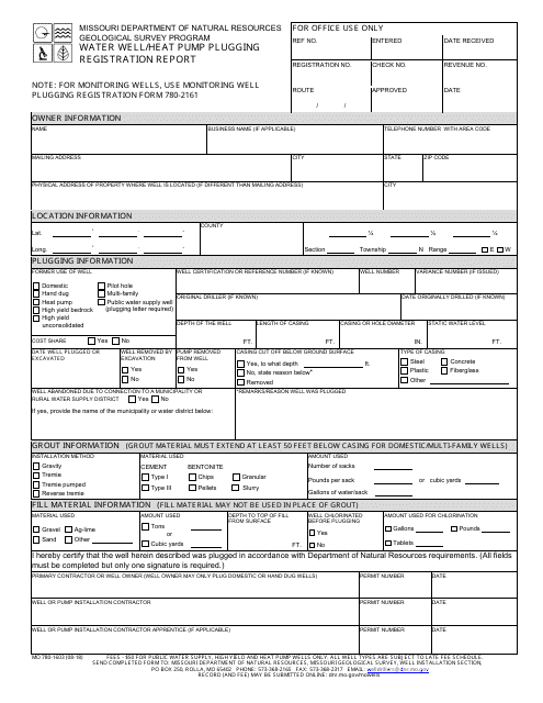 Form MO780-1603  Printable Pdf