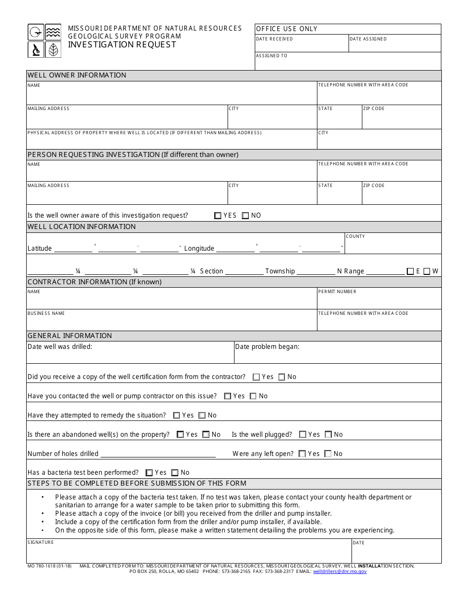 Form MO780-1618 - Fill Out, Sign Online and Download Fillable PDF ...