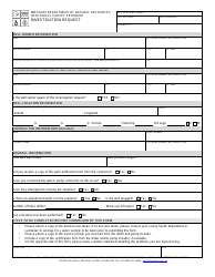 Form MO780-1618 Investigation Request - Geological Survey Program - Missouri