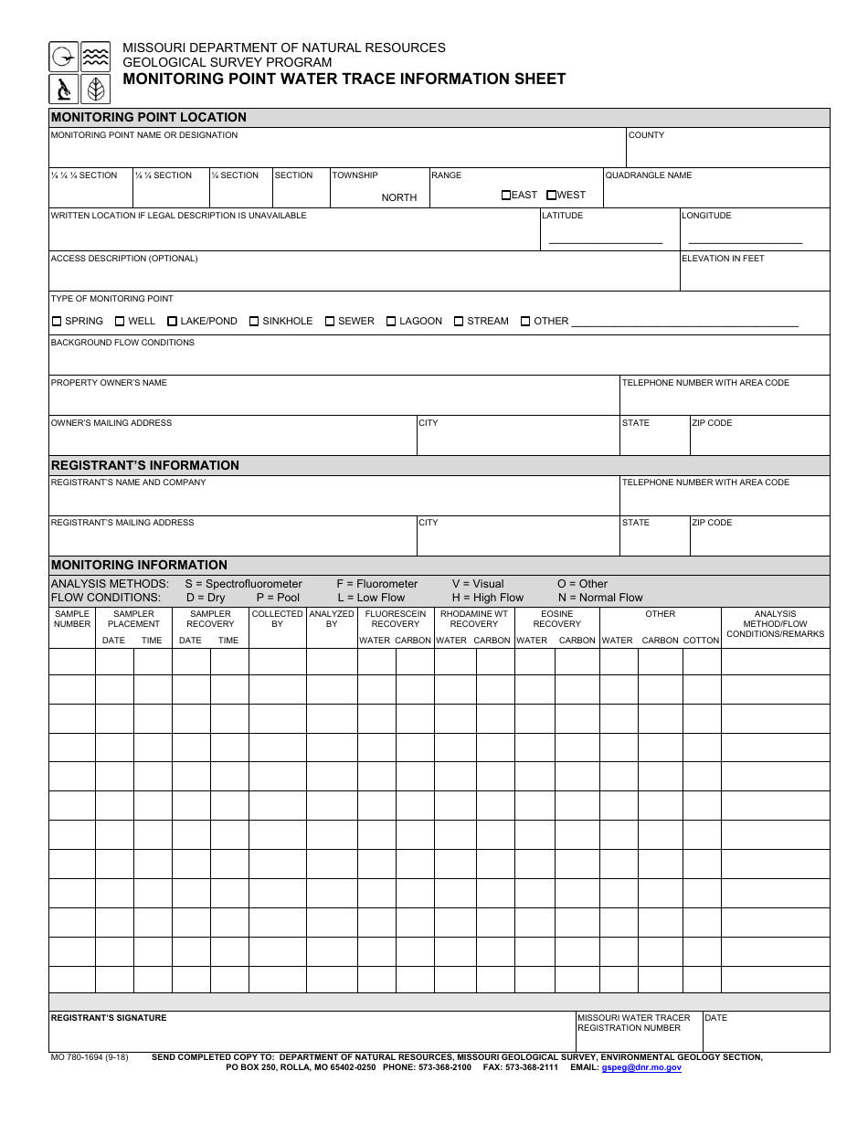 Form MO780-1694 - Fill Out, Sign Online and Download Fillable PDF ...