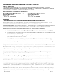Form MO780-1164 Notification of Regulated Waste Activity - Hazardous Waste Program - Missouri, Page 7