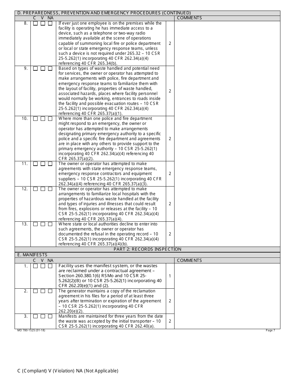 Form MO7801525 Fill Out, Sign Online and Download Printable PDF