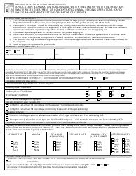 Form MO780-1089 Application: Examination for Drinking Water Treatment, Water Distribution, Wastewater Treatment or Concentrated Animal Feeding Operations (Cafo) Waste Management Systems Operator Certificate - Missouri