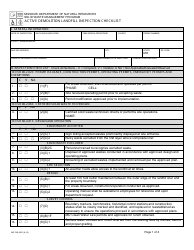 Form MO780-2561 Active Demolition Landfill Inspection Checklist - Solid Waste Management Program - Missouri