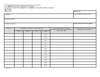 Form MO780-1595 Download Fillable PDF or Fill Online Scrap Tire Monthly ...