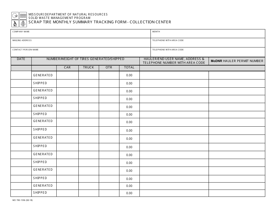 Form MO780-1596 - Fill Out, Sign Online and Download Fillable PDF ...