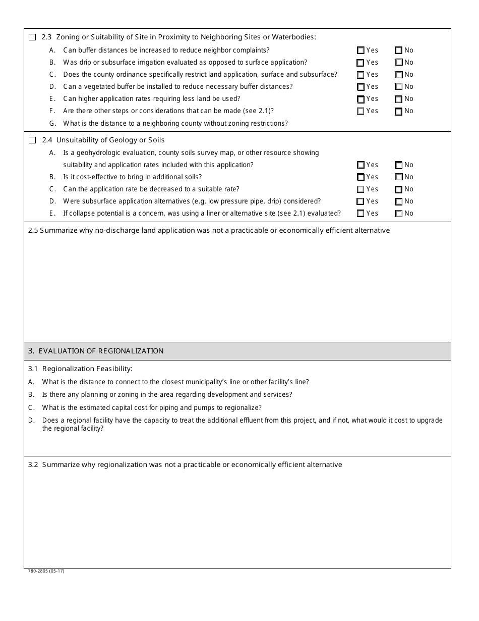 Form MO780-2805 No Discharge Evaluation - Water Protection Program - Missouri, Page 2