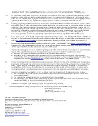 Form MO780-1479 (A) Application for Nondomestic Permit Under Missouri Clean Water Law - Water Protection Program - Missouri, Page 4