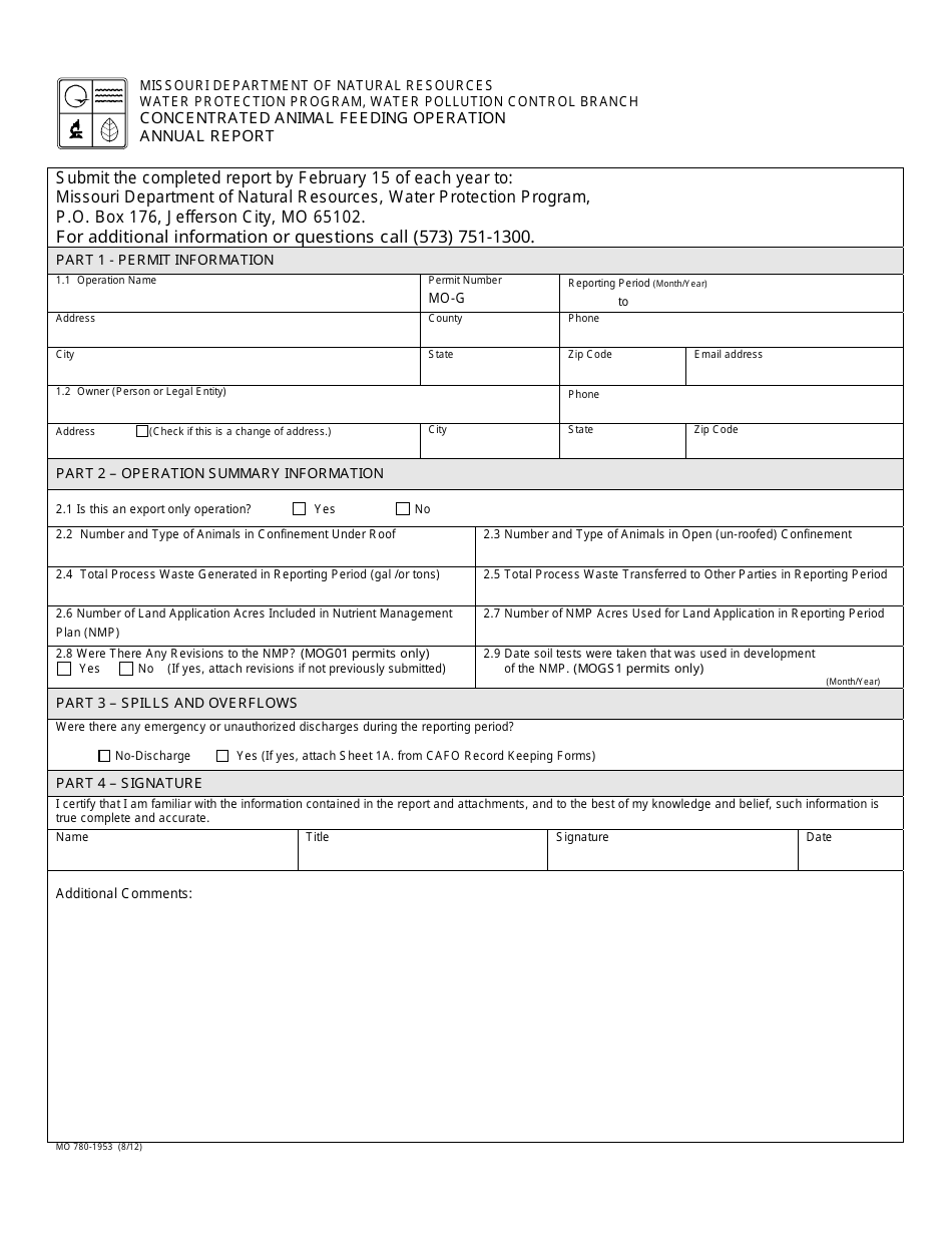 Form MO780-1953 - Fill Out, Sign Online and Download Fillable PDF ...