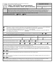 Form MO780-1408 (G) Application for Land Disturbance Stormwater General Permit (Mor100 and Mora) - Water Protection Program - Missouri