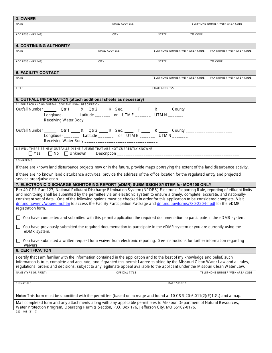 Form MO780-1408 (G) - Fill Out, Sign Online and Download Fillable PDF ...