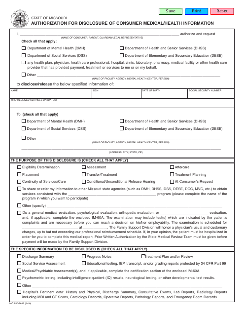 Form MO650-2616  Printable Pdf