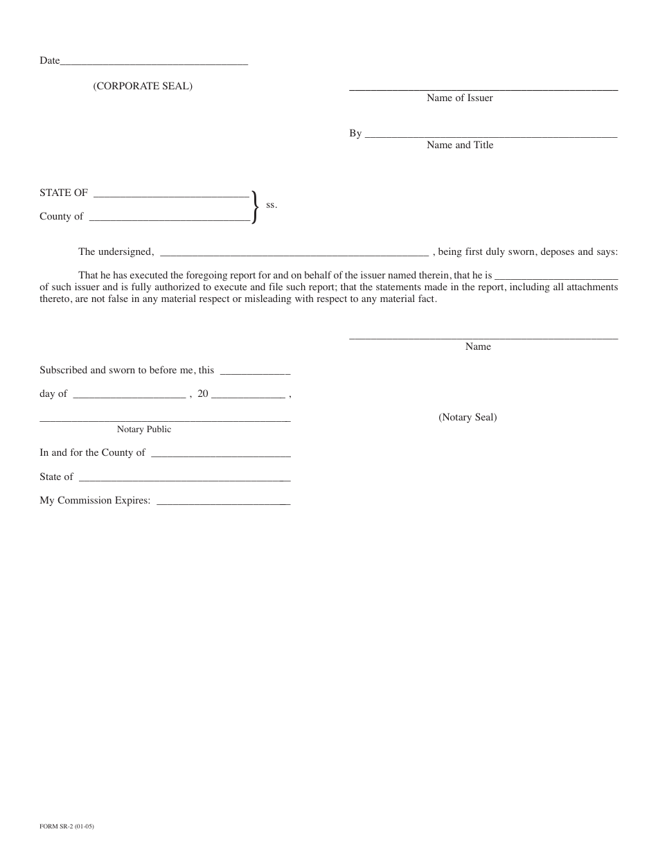 Form SR-2 - Fill Out, Sign Online and Download Fillable PDF, Missouri ...