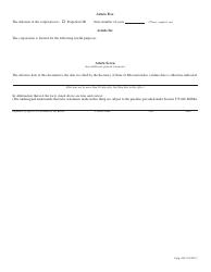 Form CORP.43C Amended Articles Accepting Close Corporation Law - Missouri, Page 2